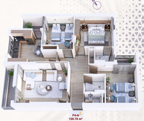 Appartement F4 120 m²
18 Million / m² Négociable