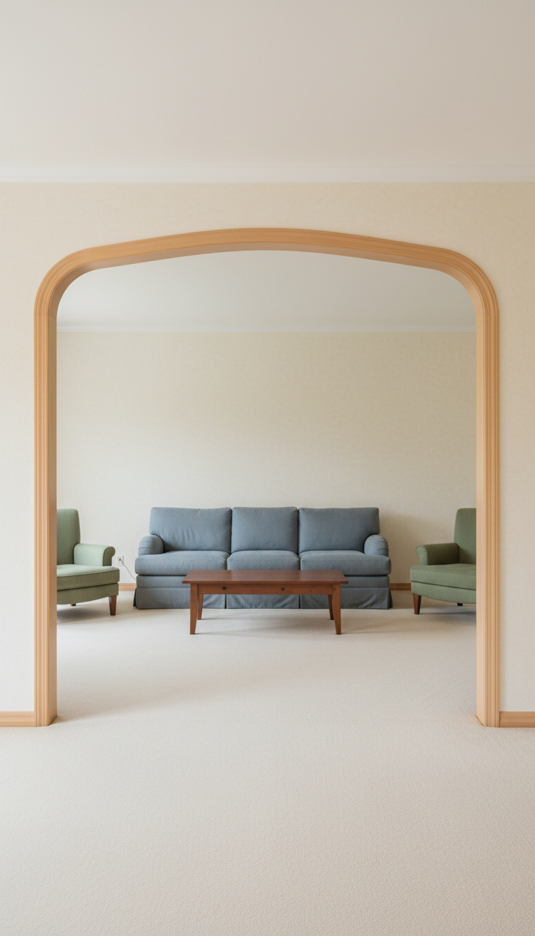 Salon familial spacieux en banlieue